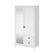 TVILUM Madrid Garderob med 1 dörr + 1 spegeldörr + 2 lådor - Paket