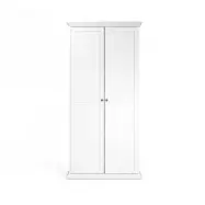 TVILUM paris garderob - vit laminat, 2 dörrar, med 4 hyllor