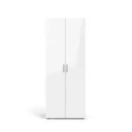 TVILUM Pepe Garderob 2 dörrar - ParcelOak struktur Vit högglans