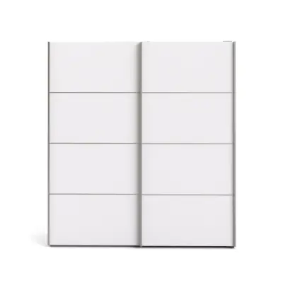 TVILUM Verona garderob - vit trä, 2 skjutdörrar