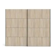 TVILUM Verona skjutdörrsgarderob - ek/vit laminat, 2 skjutdörrar, bred