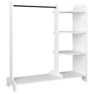 VCM NORDIC Lempuöppen garderob, w. 3 hyllor och 1 hängstång - vitt trä