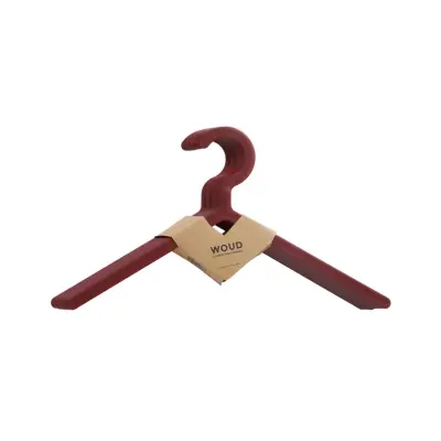 Woud - Illusion klädhängare, 3-pack, mörkröd, ABS