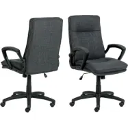 ACT NORDIC Brad skrivbordsstol, m armst&ouml;d, hjul, vrid- och tiltfunktion - m&ouml;rkgr&aring;tt tyg/svart nylon