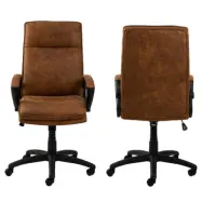 ACT NORDIC Brad Skrivbordsstol, med Armstöd - Kamelpolyester och Svart Nylon