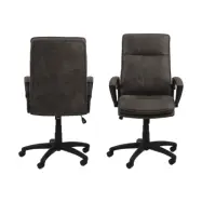 ACT NORDIC Brad skrivbordsstol med armstöd och hjul - antracitgrått tyg och svart nylon