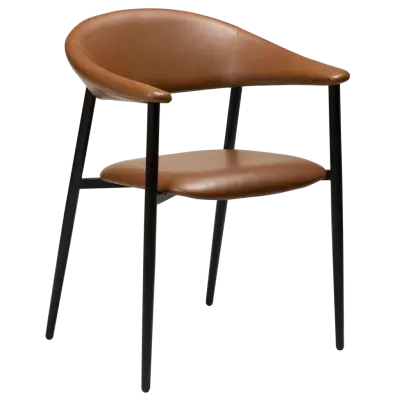 DAN-FORM ROVER Fåtölj Vintage ljusbrunt konstläder med svarta ben