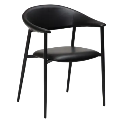 DAN-FORM ROVER Fåtölj Vintage svart konstläder med svarta ben