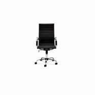 Designo kontorsstol - svart konstläder, hög, med armstöd