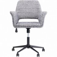 KARE DESIGN Marianne Grey kontorsstol, med armstöd - grå polyester/bomull och stål