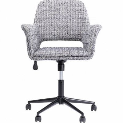 KARE DESIGN Marianne Grey kontorsstol, med armstöd - grå polyester/bomull och stål