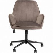 KARE DESIGN Marisa Grey kontorsstol, med armstöd - grå polyester och stål
