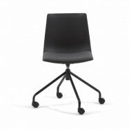 LAFORMA Ralfi skrivbordsstol - svart polypropen och svart stål