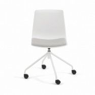 LAFORMA Ralfi skrivbordsstol - vit polypropen och vitt stål