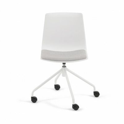 LAFORMA Ralfi skrivbordsstol - vit polypropen och vitt stål