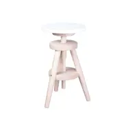 Manis-H Snurrstol med bokträstomme - Sits:Ø30 cm Höjd: justerbar från 50-70 cm