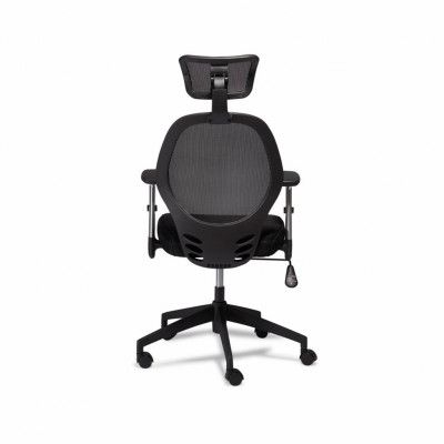 Maze kontorsstol, med armstöd och hjul - svart tyg