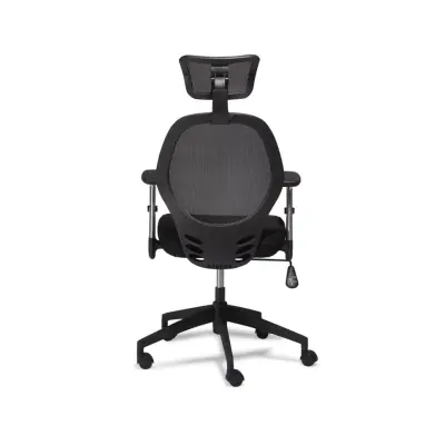 Maze kontorsstol, med armstöd och hjul - svart tyg