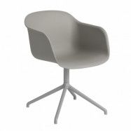 Muuto Fiber armchair swivel base kontorsstol Grey (plastic)