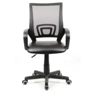 Offal Kontorsstol, med Armstöd - Svart Nylonfleece och PU