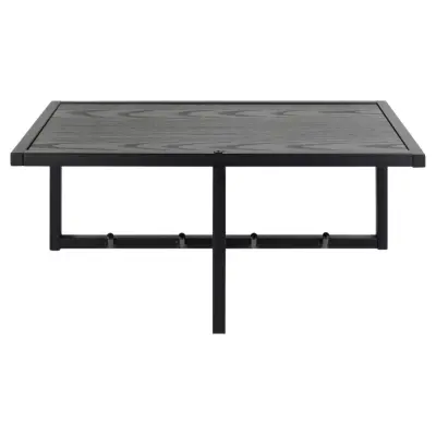 ACT NORDIC Seaford klädhängare, m. 4 krokar - svart askmelamin och svartmetall