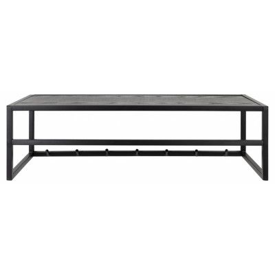 ACT NORDIC Seaford klädhängare, m. 7 krokar - svart askmelamin och svartmetall