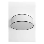 Alde&Lind Plafond Theo D48 E27x3 bomull vit/svart