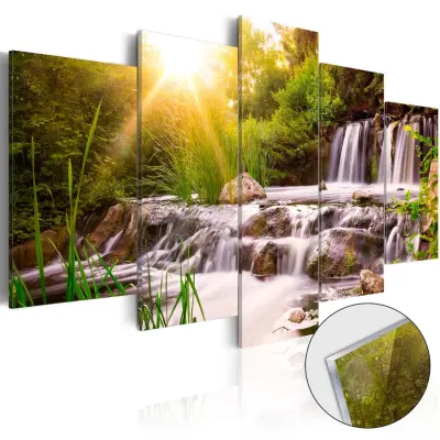 Artgeist bild - Forest Waterfall, på plexiglas, 2 storlekar 100x50