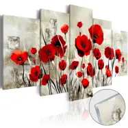 Artgeist bild - Scarlet Field, på plexiglas 100x50