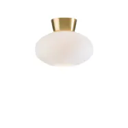 Bullo plafond, mässing/opalglas 27cm