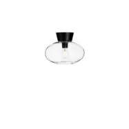 Belid Bullo plafond, mattsvart/klarglas 27cm