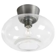Bullo plafond, oxidgrå/klarglas 27cm