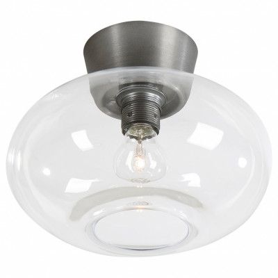 Bullo plafond, oxidgrå/klarglas 27cm