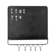 CREATIVE COLLECTION Denno anslagstavla, med 7 magneter och 5 krokar - brun metall