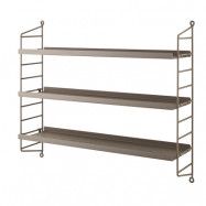 String Furniture Hylla Pocket String Metall Taupe