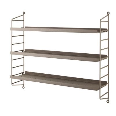 String Furniture Hylla Pocket String Metall Taupe