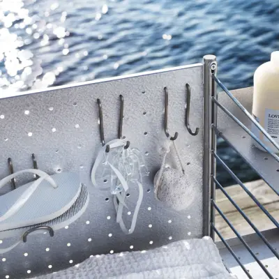 Vertikal Dubbelkrok 2-p rostfritt stål