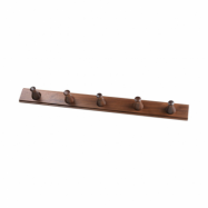 FDB Møbler Q3 Allé kroklist 5 krokar Walnut nature lacquered
