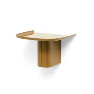 HAY - Korpus vägghylla med klädkrokar, brun, 35 cm