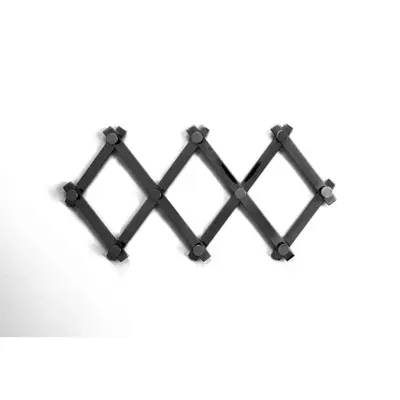 KARE DESIGN Crossing Matt Black vägggarderob, med 10 krokar - svart stål