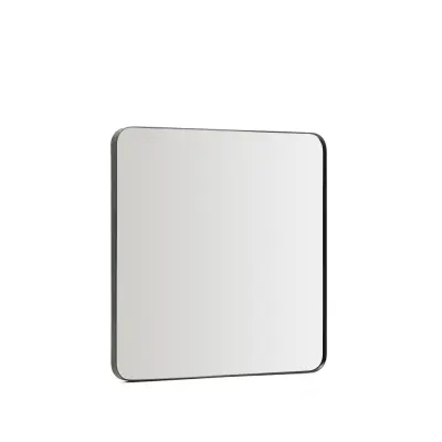 KAVE HOME Marco väggspegel, fyrkantig - spegelglas och svart metall (60x60)