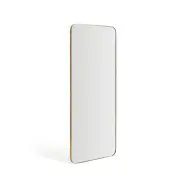 KAVE HOME Marco väggspegel, rektangulär - spegelglas och guldfärgad metall (80x180)