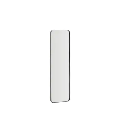 KAVE HOME Marco väggspegel, rektangulär - spegelglas och svart metall (55,5x150,5)