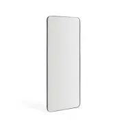 KAVE HOME Marco väggspegel, rektangulär - spegelglas och svart metall (80x180)