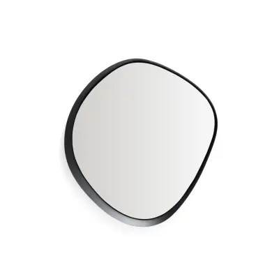 KAVE HOME väggspegel, asymmetrisk - spegelglas och svart metall (67,5x74,5)