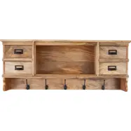 KILROY INDBO Pigeon kl&auml;dh&auml;ngare, m. 5 krokar och 4 l&aring;dor - naturligt mangotr&auml;