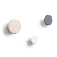 KAVE HOME Nadua krok - naturligt, blått och vitt bokträ (set med 3)