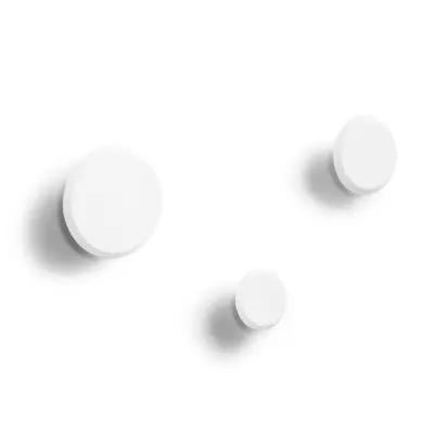 KAVE HOME Nadua krok - vit bok (set om 3)