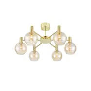 Markslöjd - Ambra taklampa, mässing/bärnsten, glas, Ø 75 cm