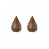 Normann Copenhagen -Dropit Väggkrok 2 pcs. Large pcs. Walnut